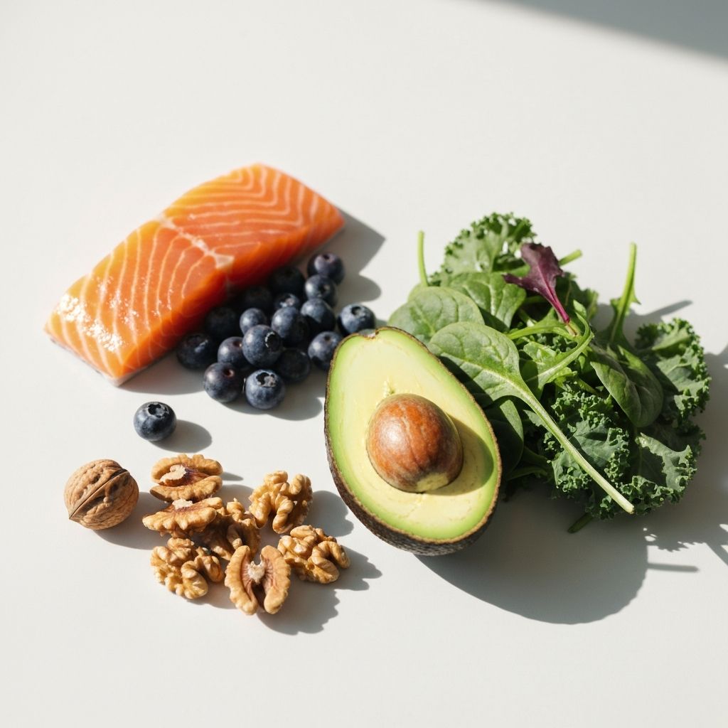 Aliments benefiques pour le cerveau - legumes, poissons et noix