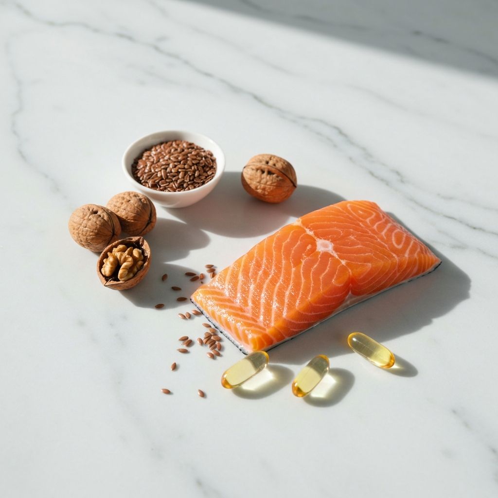 Sources d'omega-3 - poissons, noix et graines